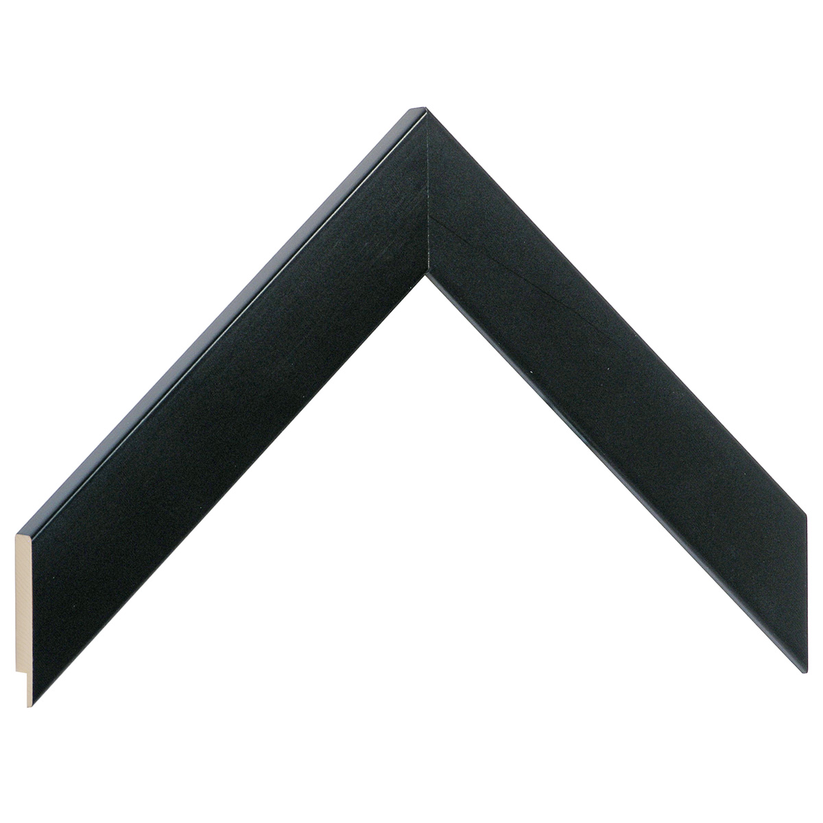 Asta in ayous piatta - Larghezza 30mm Altezza 14 - Nero opaco - Campione