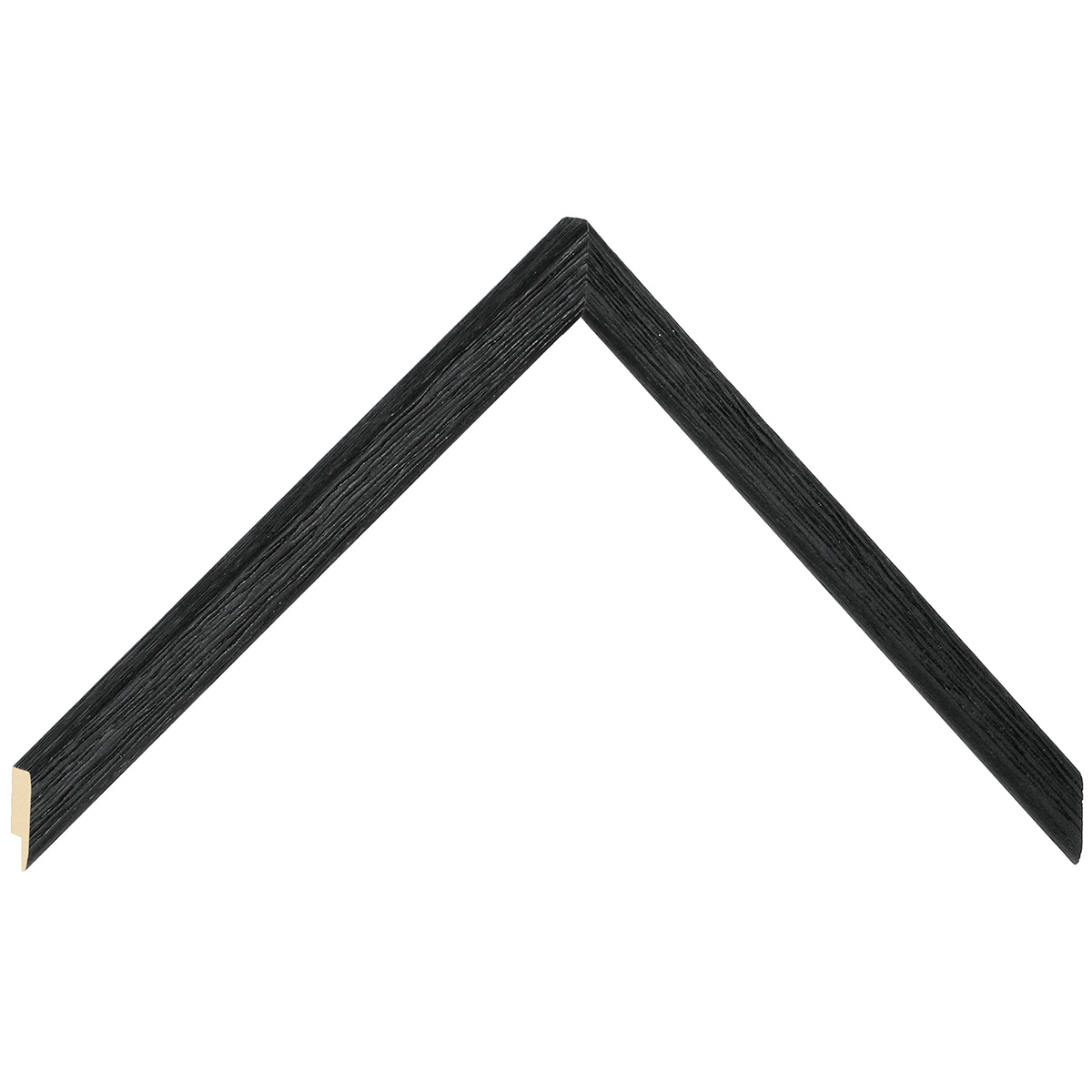 Asta in ayous - Larghezza 13mm Altezza 13 - Nero, poro aperto - Campione