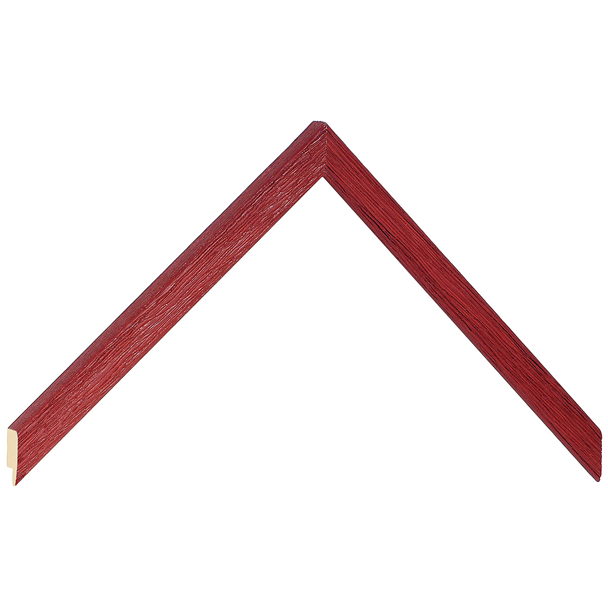 Asta in ayous - Larghezza 13mm Altezza 13 - Rosso, poro aperto - Campione