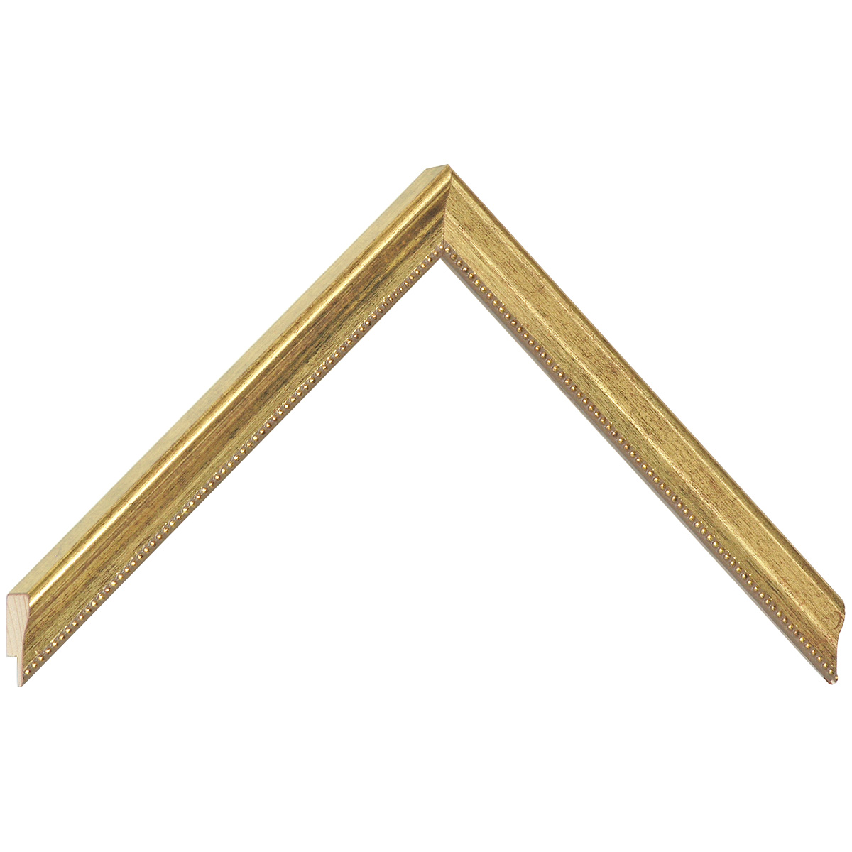 Asta pino giuntato - Larghezza 16mm Altezza 18 - Oro, filetto decorato - Campione