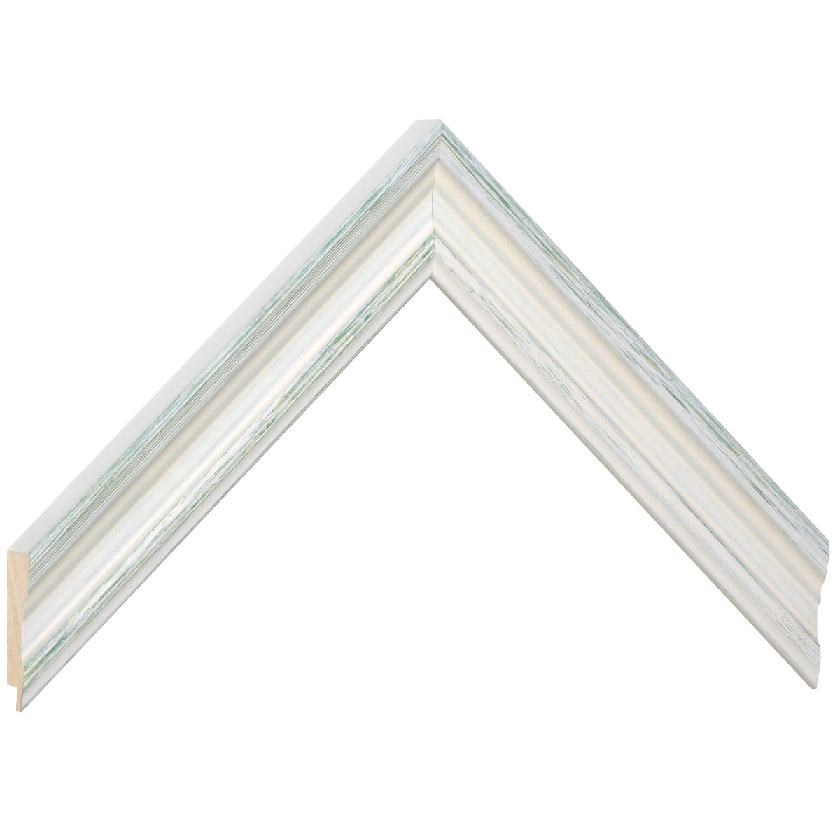 Asta pino giuntato - Larghezza 28mm Altezza 21 - Crema-verde - Campione