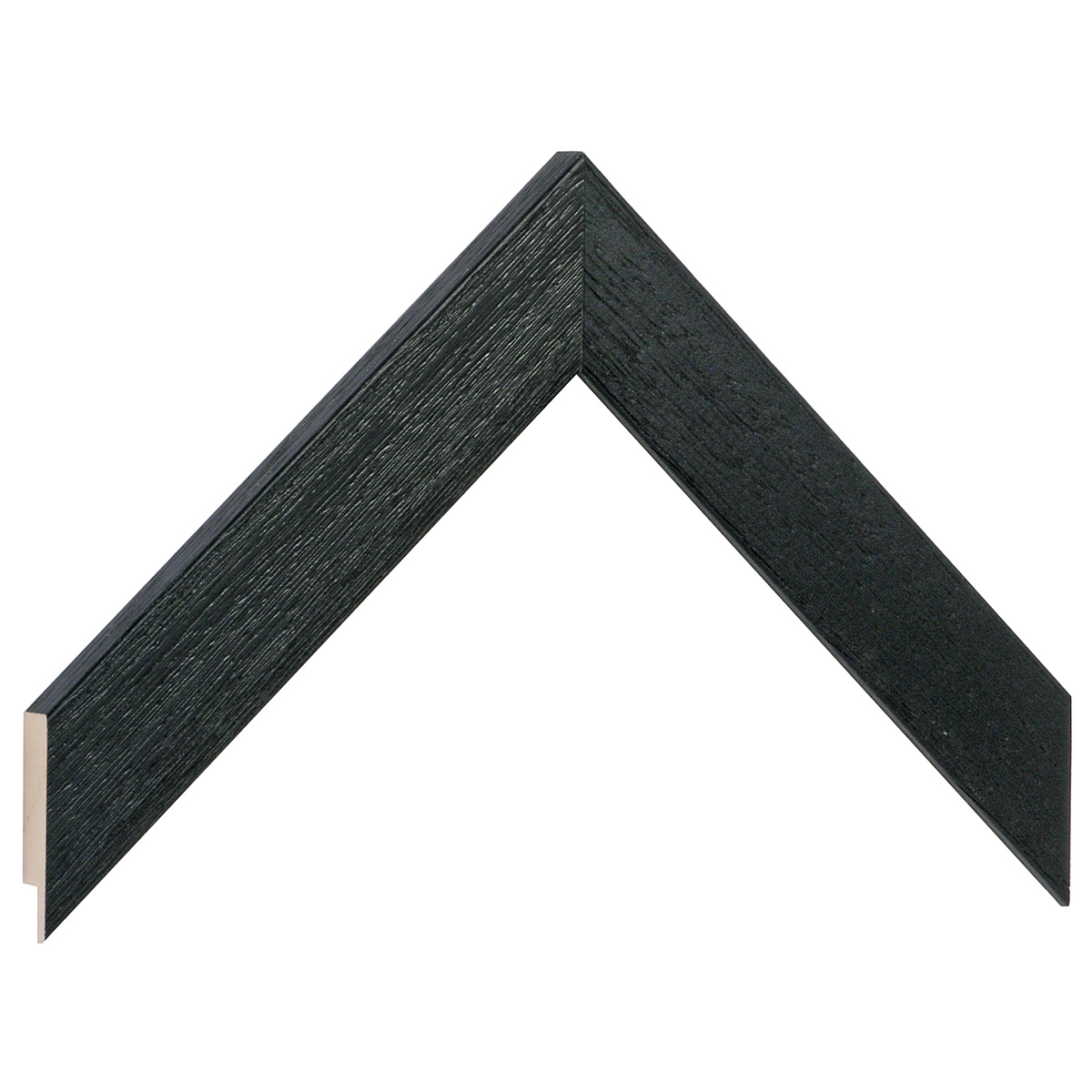 Asta in ayous piatta - Larghezza 30mm Altezza 14 - Nero - Campione
