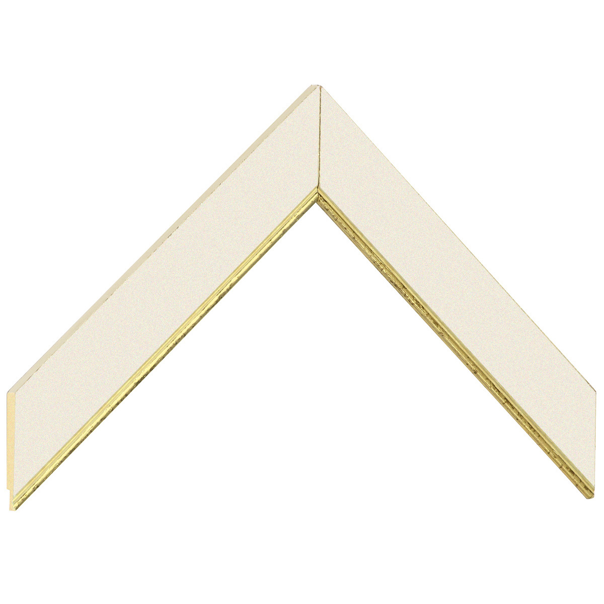 Asta in pino - Larghezza 31mm Altezza 10 - Panna, filo oro - Campione