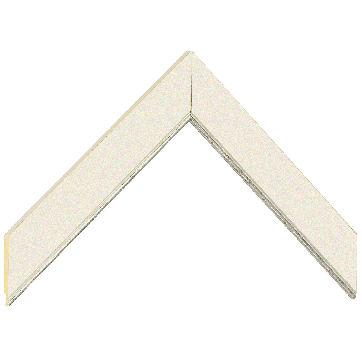 Asta in pino - Larghezza 31mm Altezza 10 - Panna, filo argento - Campione