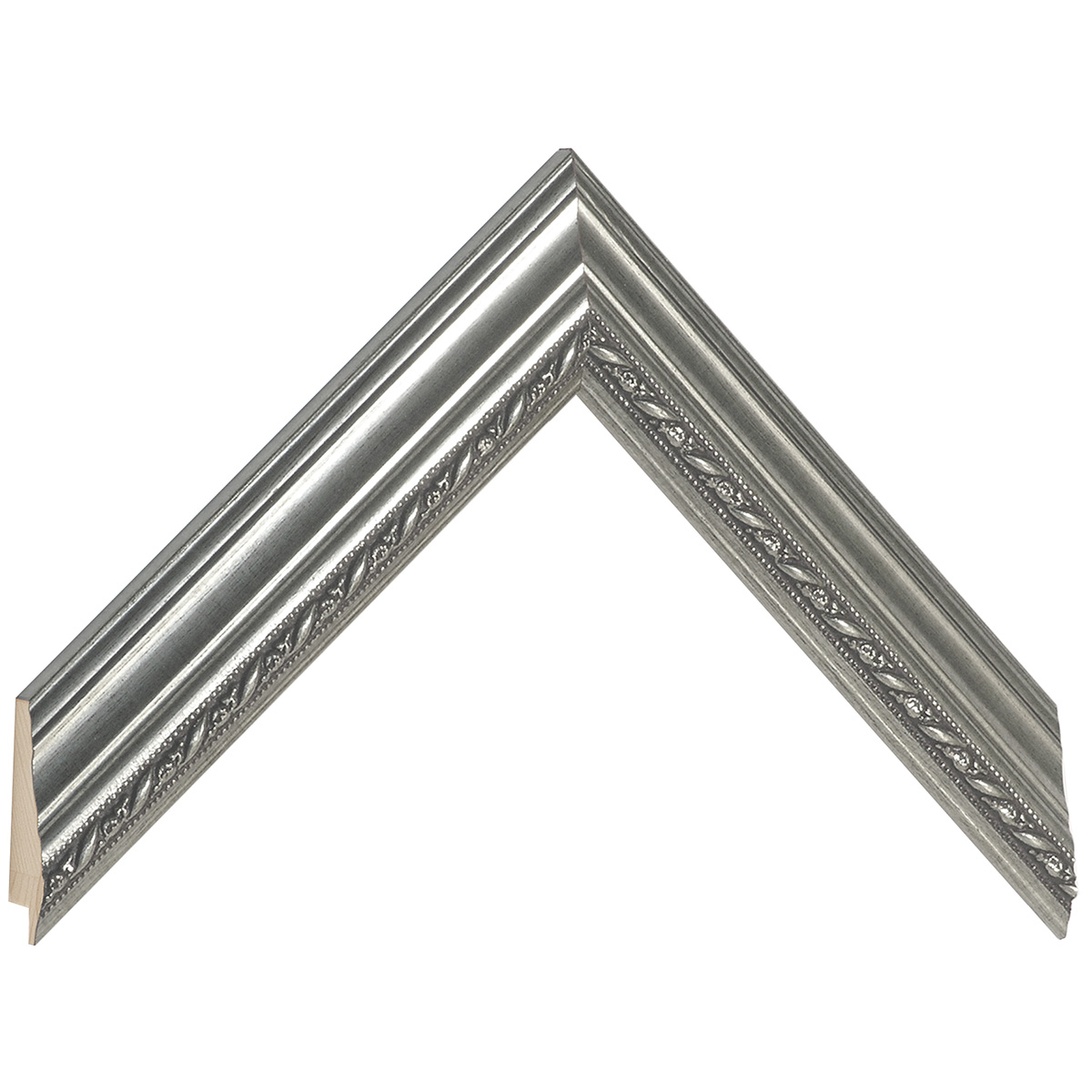 Asta in ayous - Larghezza 33mm Altezza 21 - Argento con decorazioni - Campione