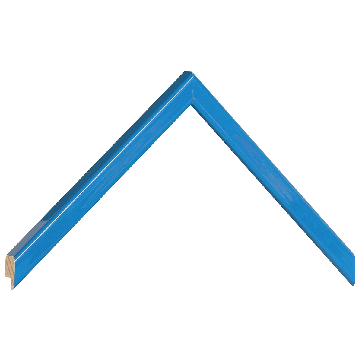 Asta pino giuntato - Larghezza 14mm Altezza 14 - Azzurro lucido - Campione