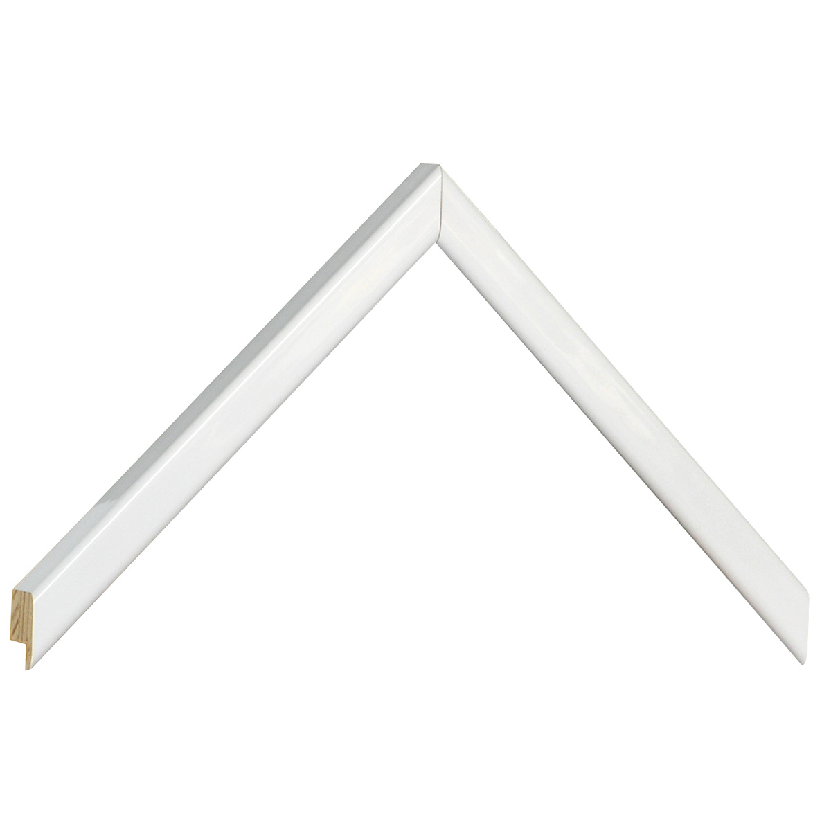 Asta pino giuntato - Larghezza 14mm Altezza 14 - Bianco lucido - Campione