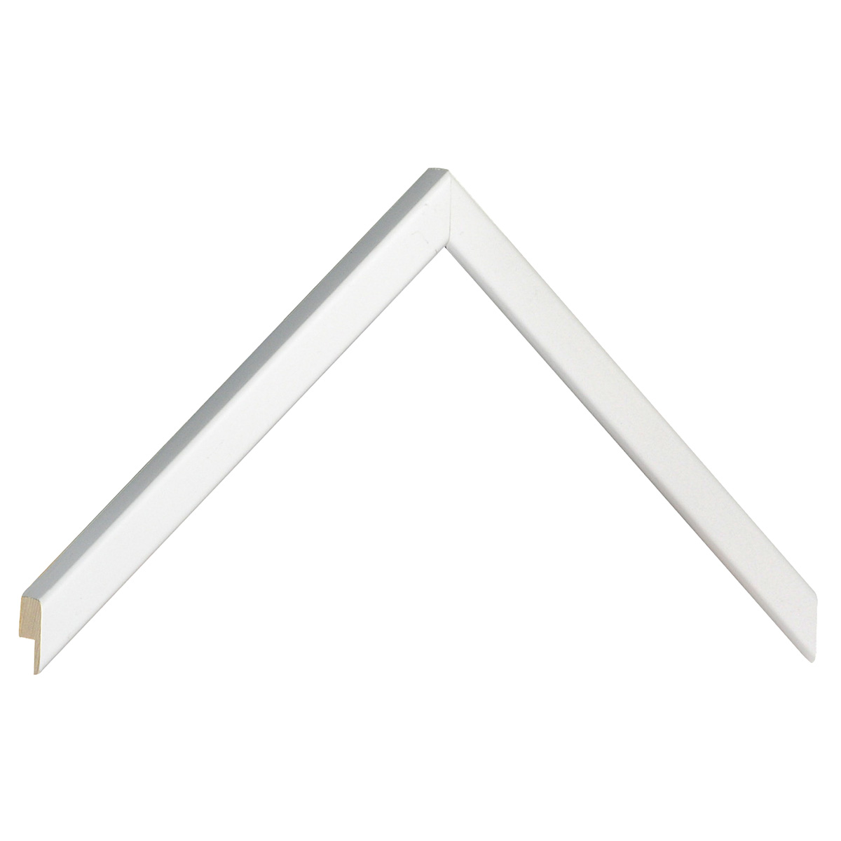 Asta pino giuntato - Larghezza 14mm Altezza 14 - Bianco opaco - Campione