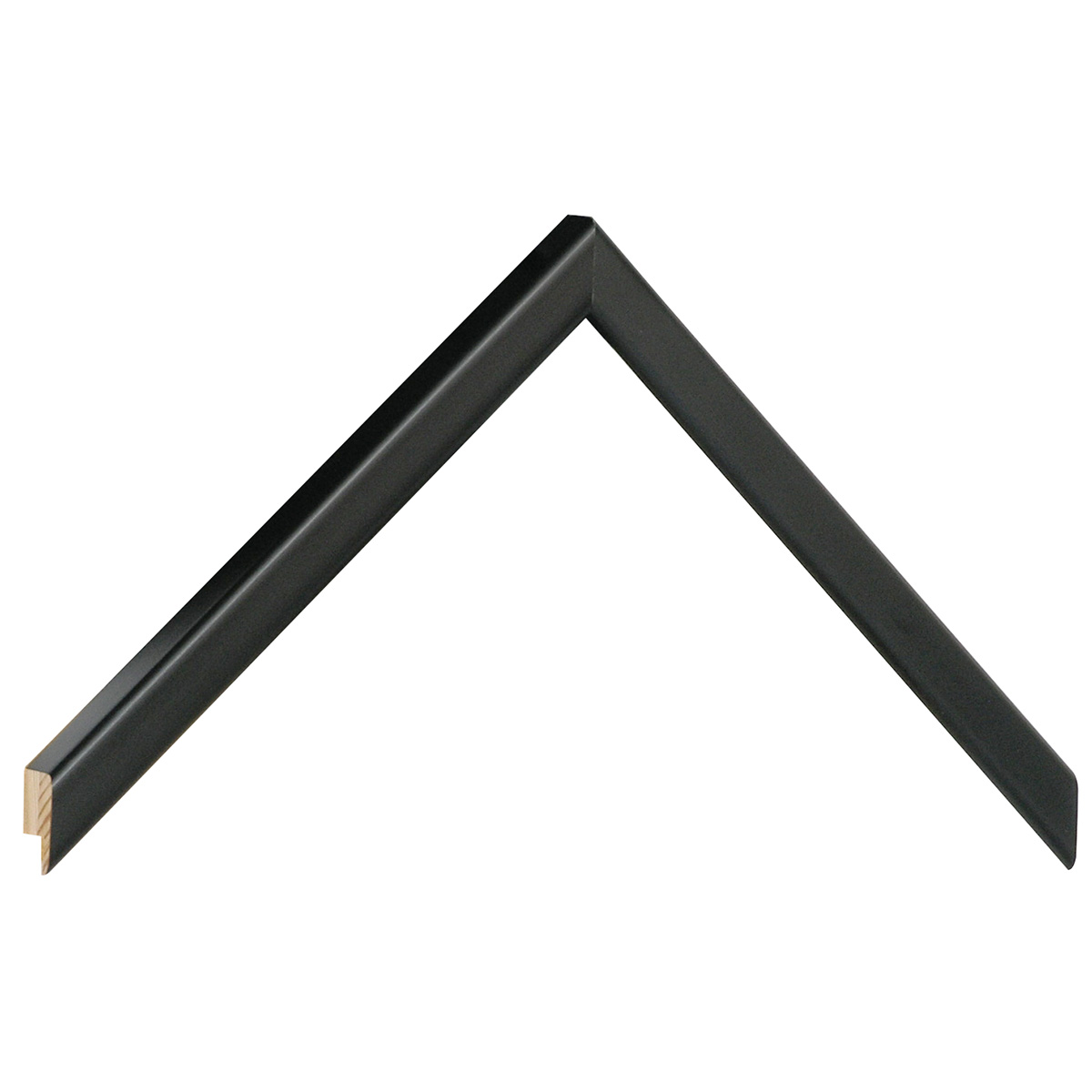 Asta pino giuntato - Larghezza 14mm Altezza 14 - Nero opaco - Campione