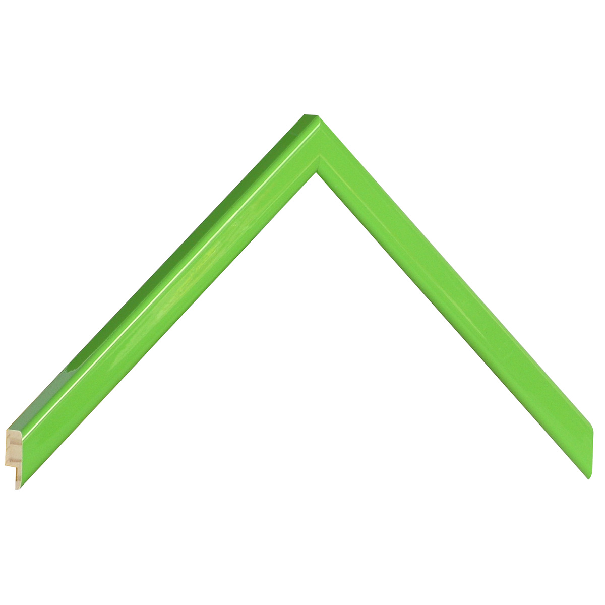 Asta pino giuntato - Larghezza 14mm Altezza 14 - Verde prato lucido - Campione