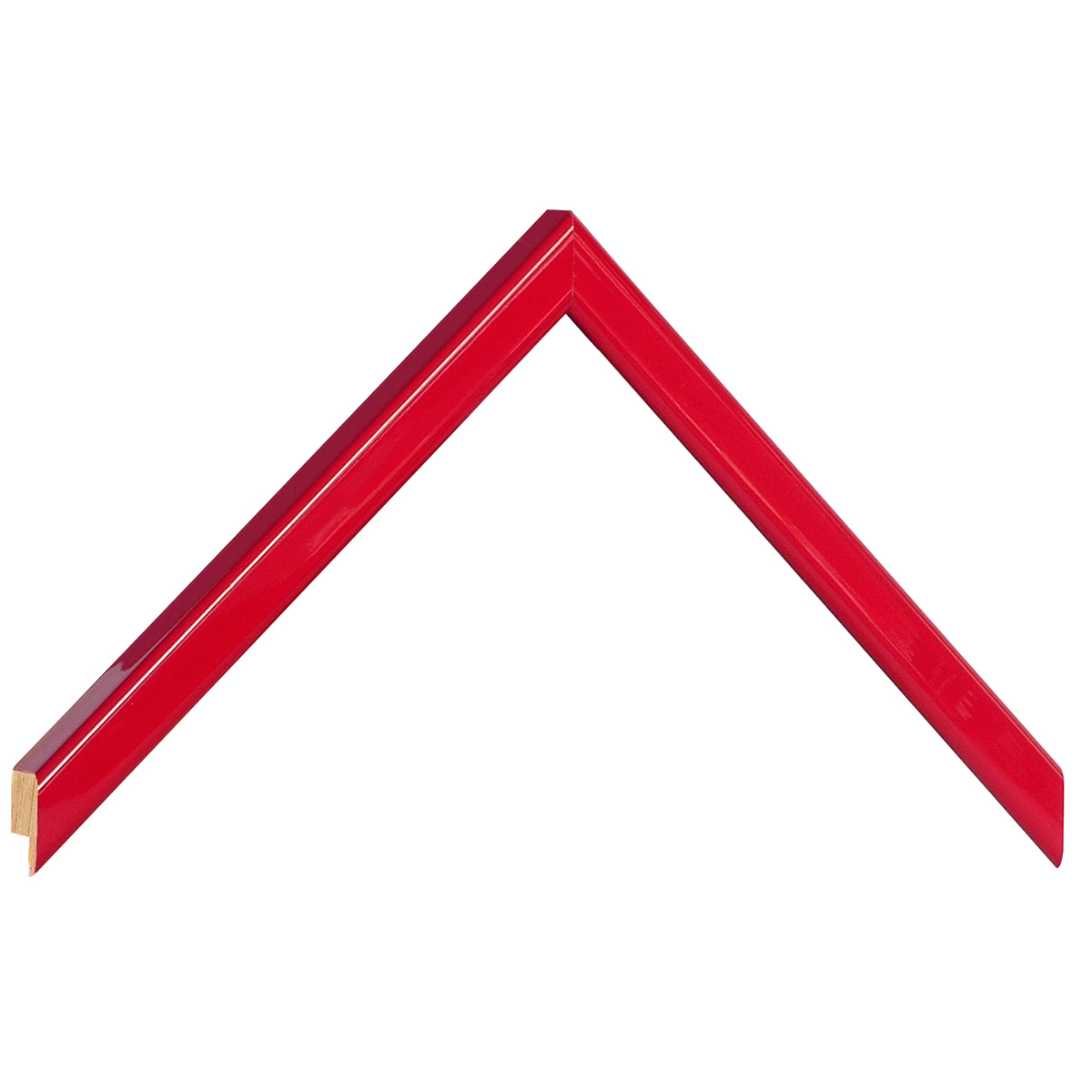 Asta pino giuntato - Larghezza 14mm Altezza 14 - Rosso lucido - Campione