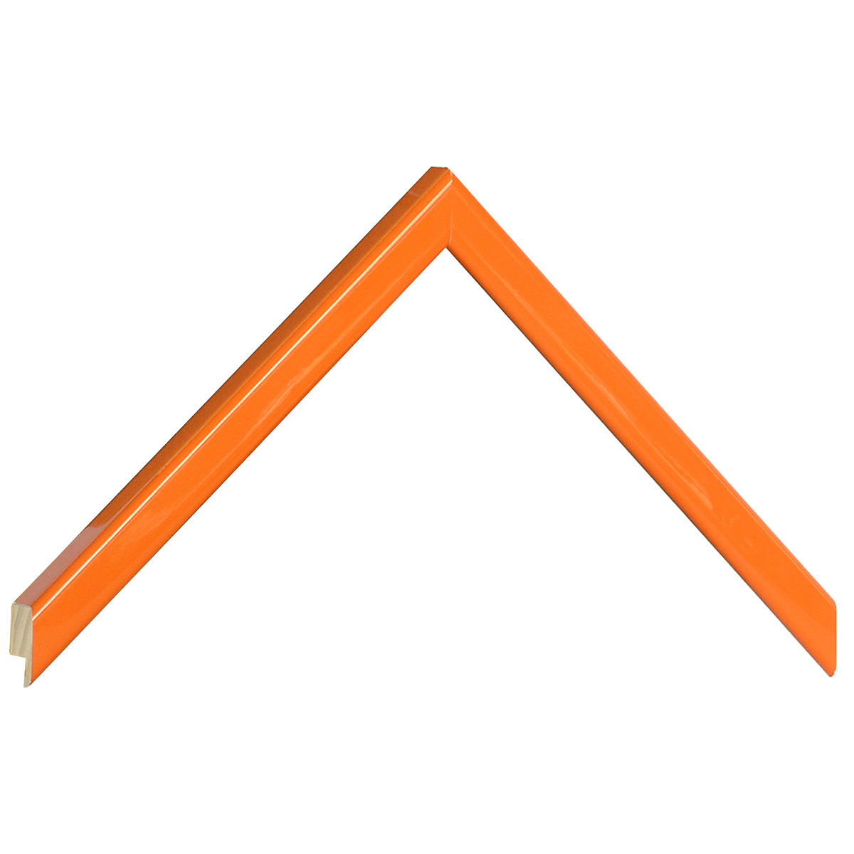 Asta pino giuntato - Larghezza 14mm Altezza 14 - Arancio lucido - Campione