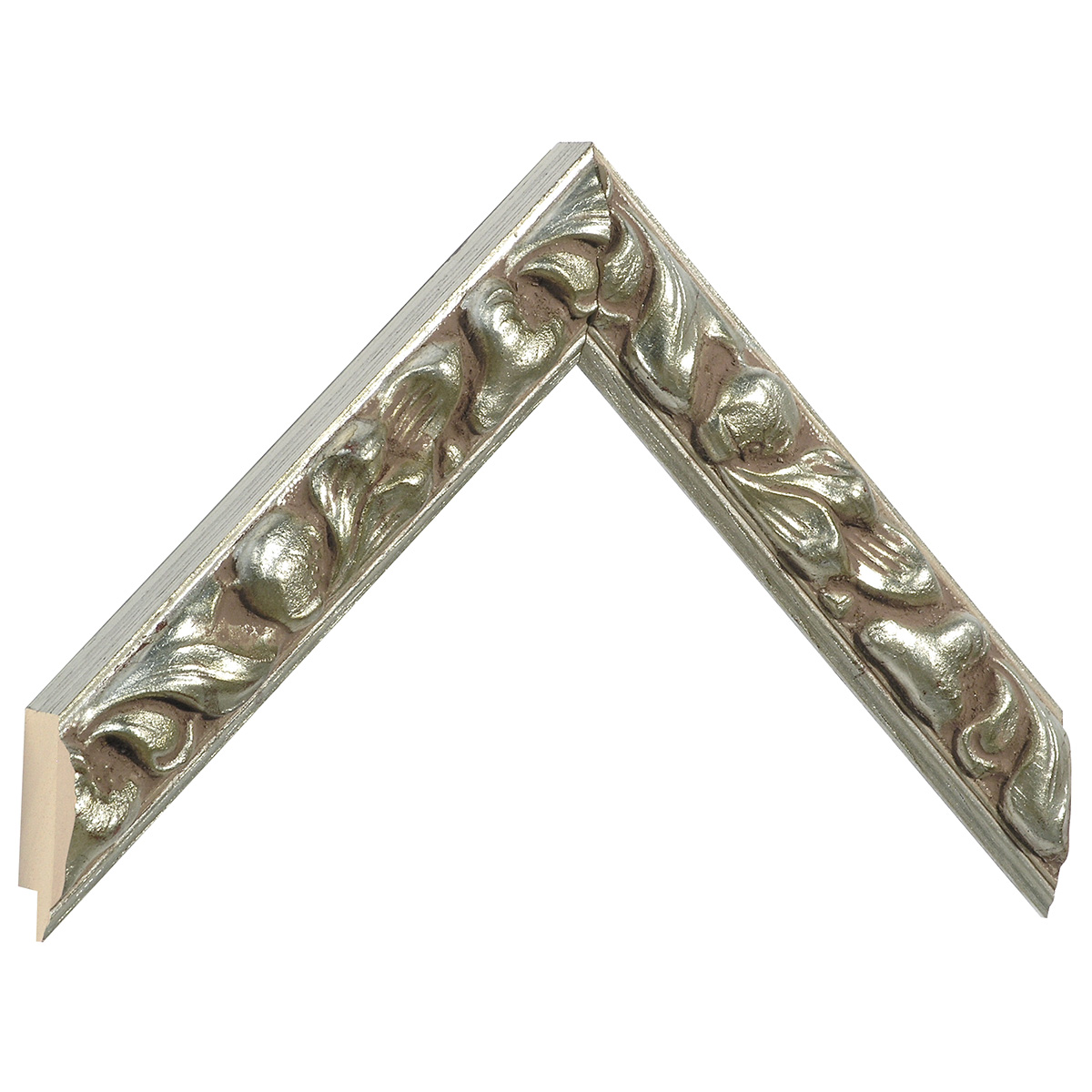 Asta in ayous - Larghezza 29mm Altezza 21 - Argento con decorazioni - Campione