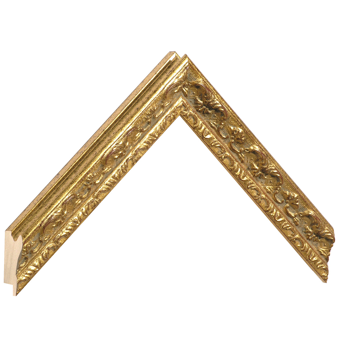 Asta ayous larg. mm 27 - finitura oro e decoraz. rilievo - Campione