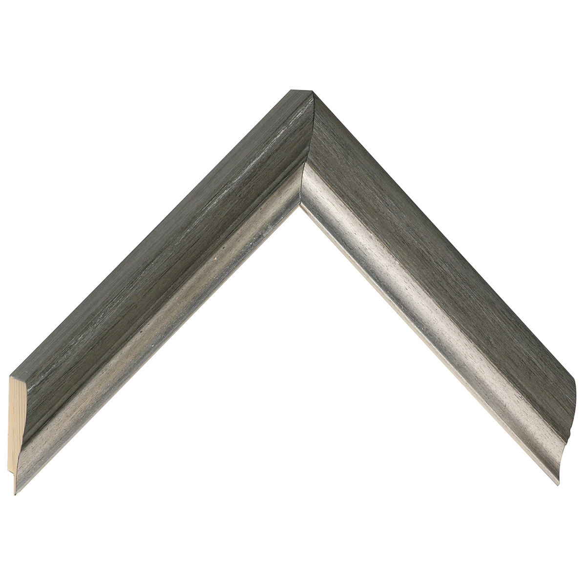 Asta abete giuntato - Larghezza 30mm Altezza 27 - Perla, fascia argento - Campione