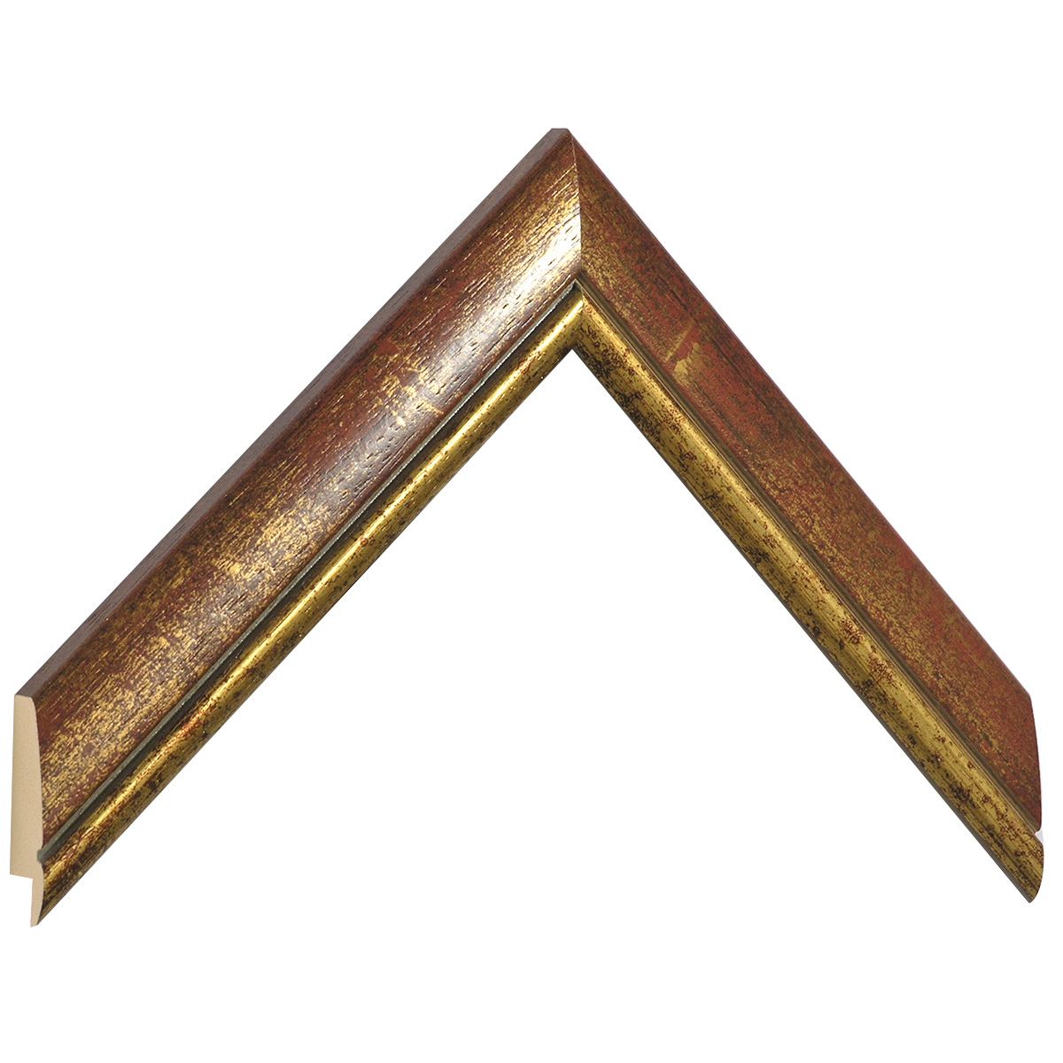 Asta pino giuntato - Larghezza 30mm Altezza 15 - Rossa con filo oro - Campione