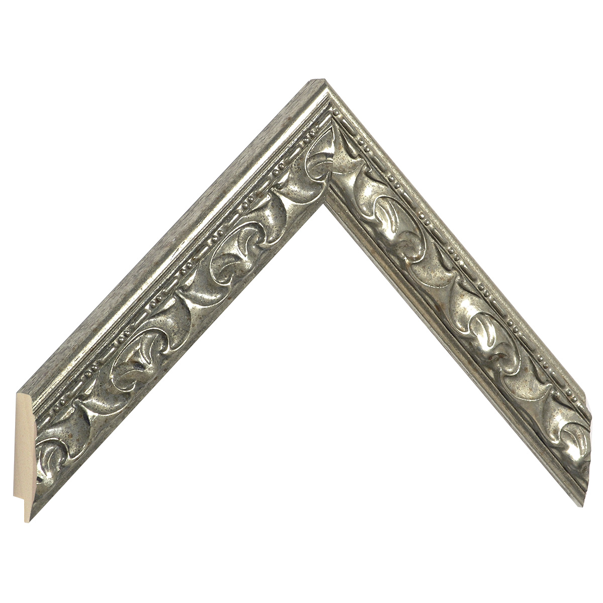 Asta in ayous - Larghezza 30mm Altezza 18 - Argento, decorazioni dorate - Campione