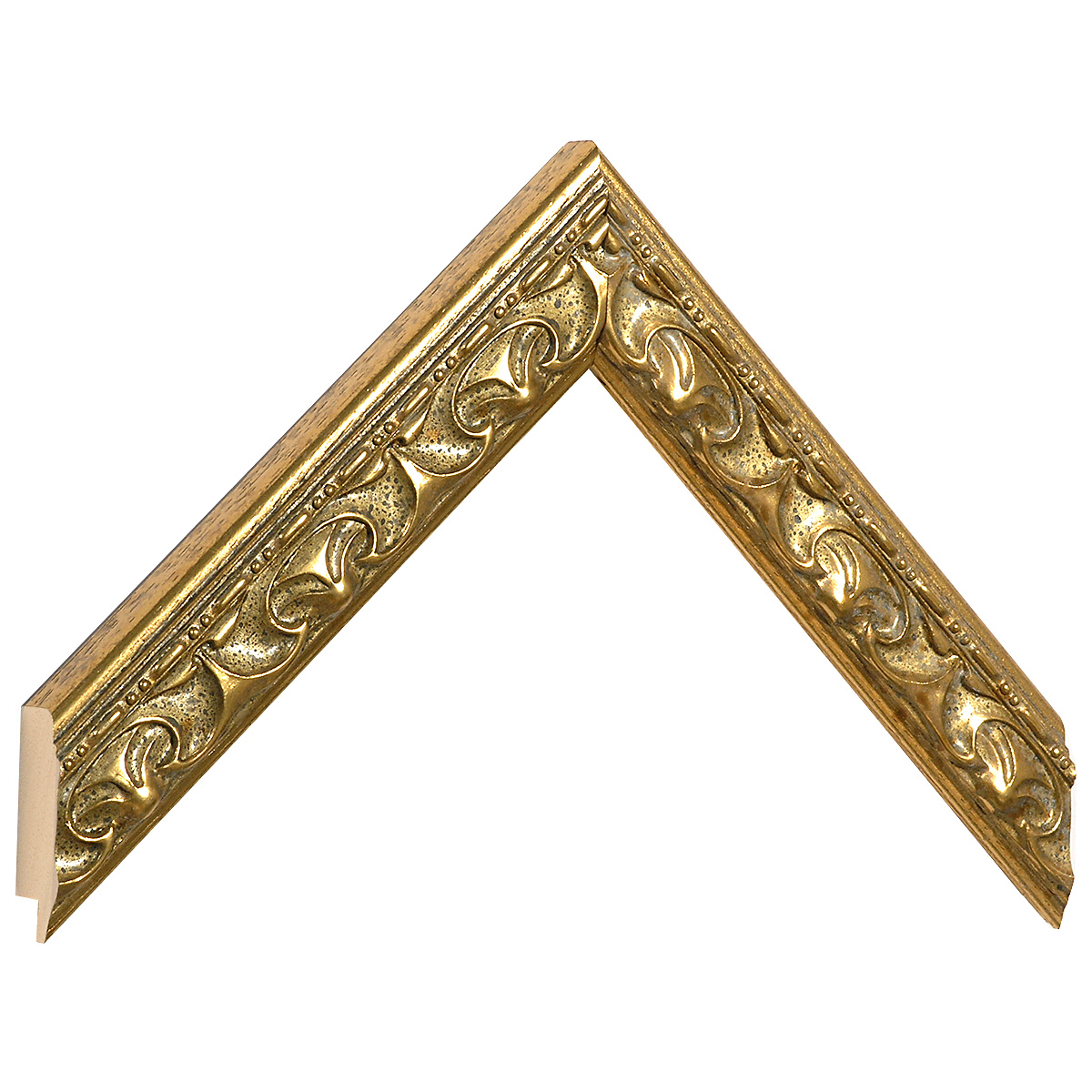 Asta in ayous - Larghezza 30mm Altezza 18 - Oro con decorazioni - Campione