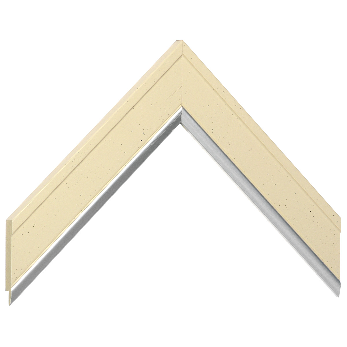Asta pino giuntato - Larghezza 35mm Altezza 11 - Beige, filo argento - Campione