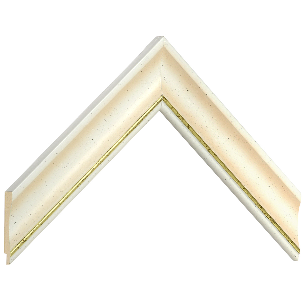 Asta pino giuntato - Larghezza 35mm Altezza 13 - Crema, filo oro - Campione