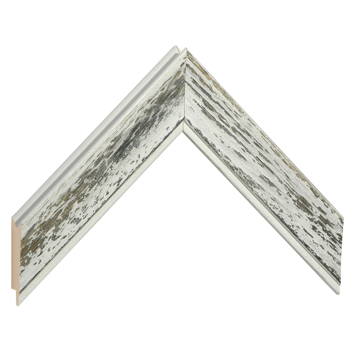 Asta abete giuntato - Larghezza 40mm Altezza 23 - Bianco-Grigio - Campione