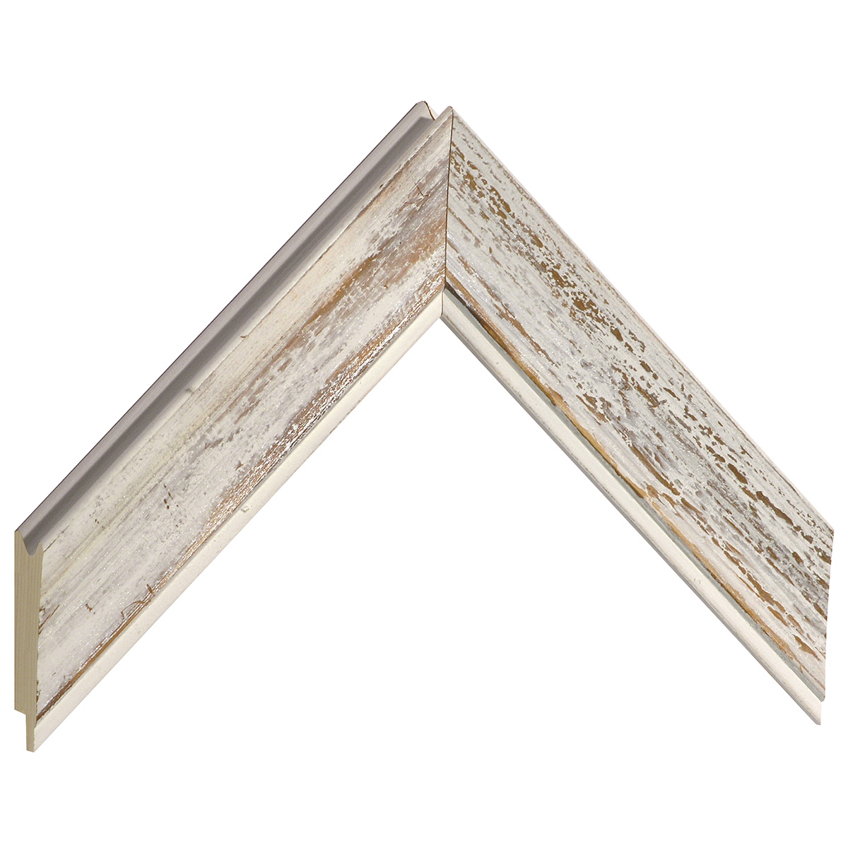 Asta abete giuntato - Larghezza 40mm Altezza 23 - Bianco-Noce - Campione