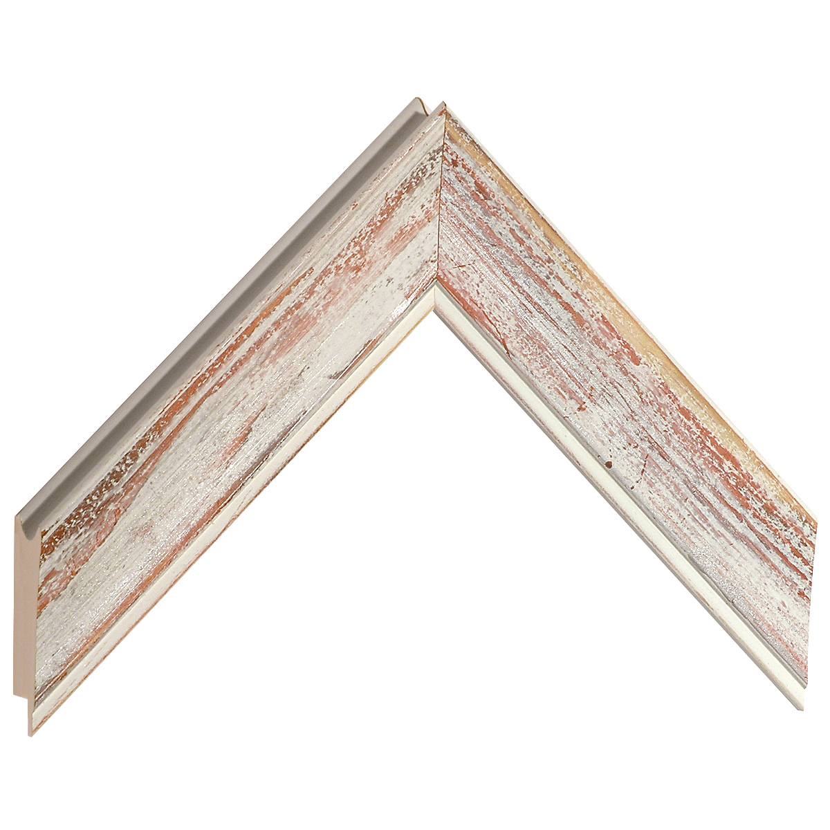 Asta abete giuntato - Larghezza 40mm Altezza 23 - Bianco-Rosa - Campione