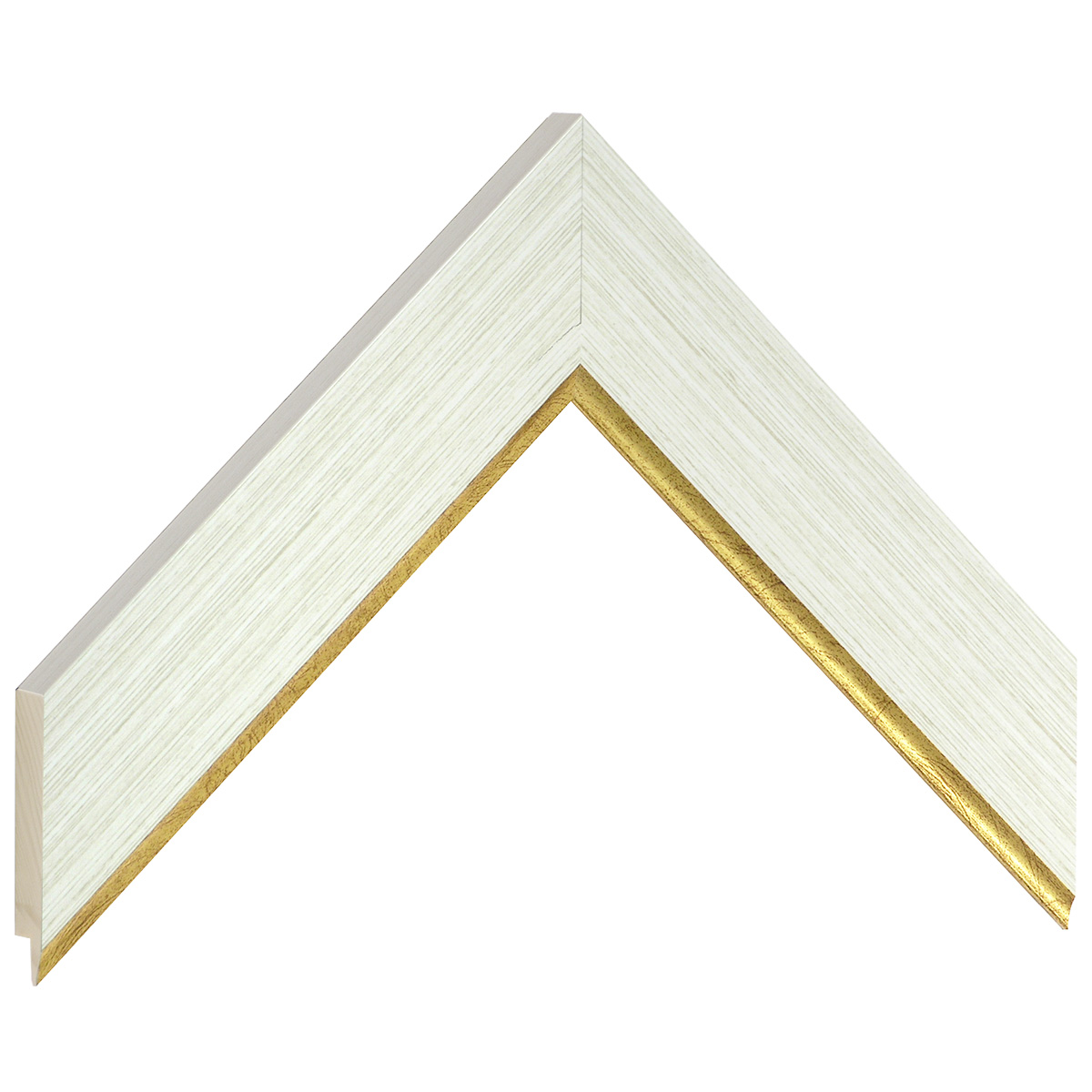 Asta pino giuntato - Larghezza 38mm Altezza 15 - Crema, filo oro - Campione