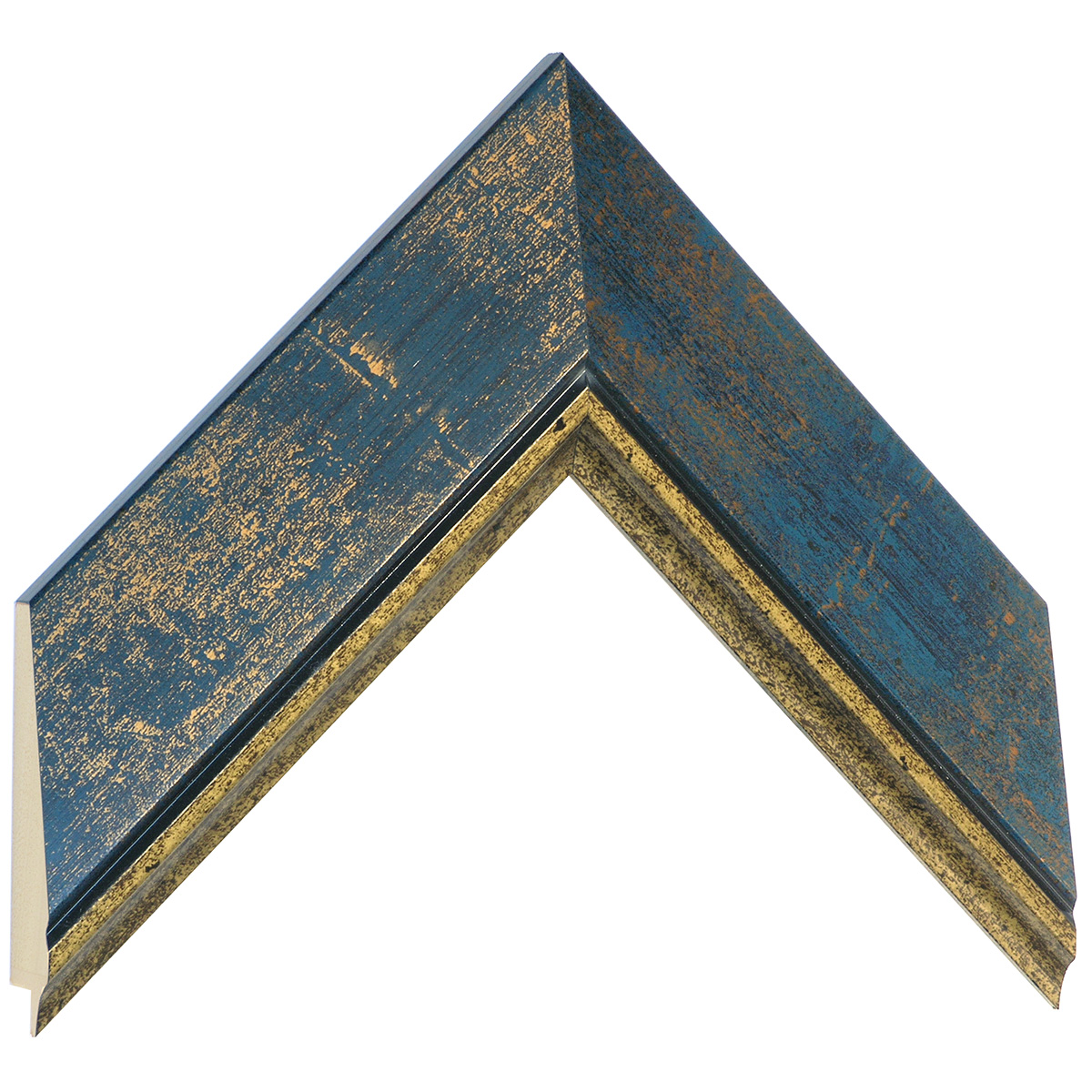 Asta pino giuntato - Larghezza 57mm Altezza 24 - Blu con filo oro - Campione