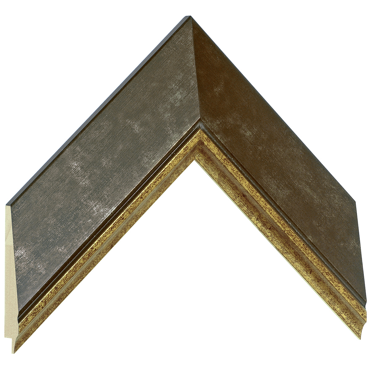Asta pino giuntato - Larghezza 57mm Altezza 24 - Noce con filo oro - Campione