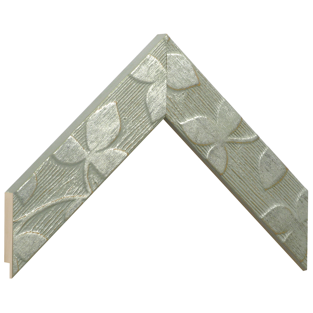 Asta pino giuntato - Larghezza 40mm Altezza 19 - Grigio perla - Campione