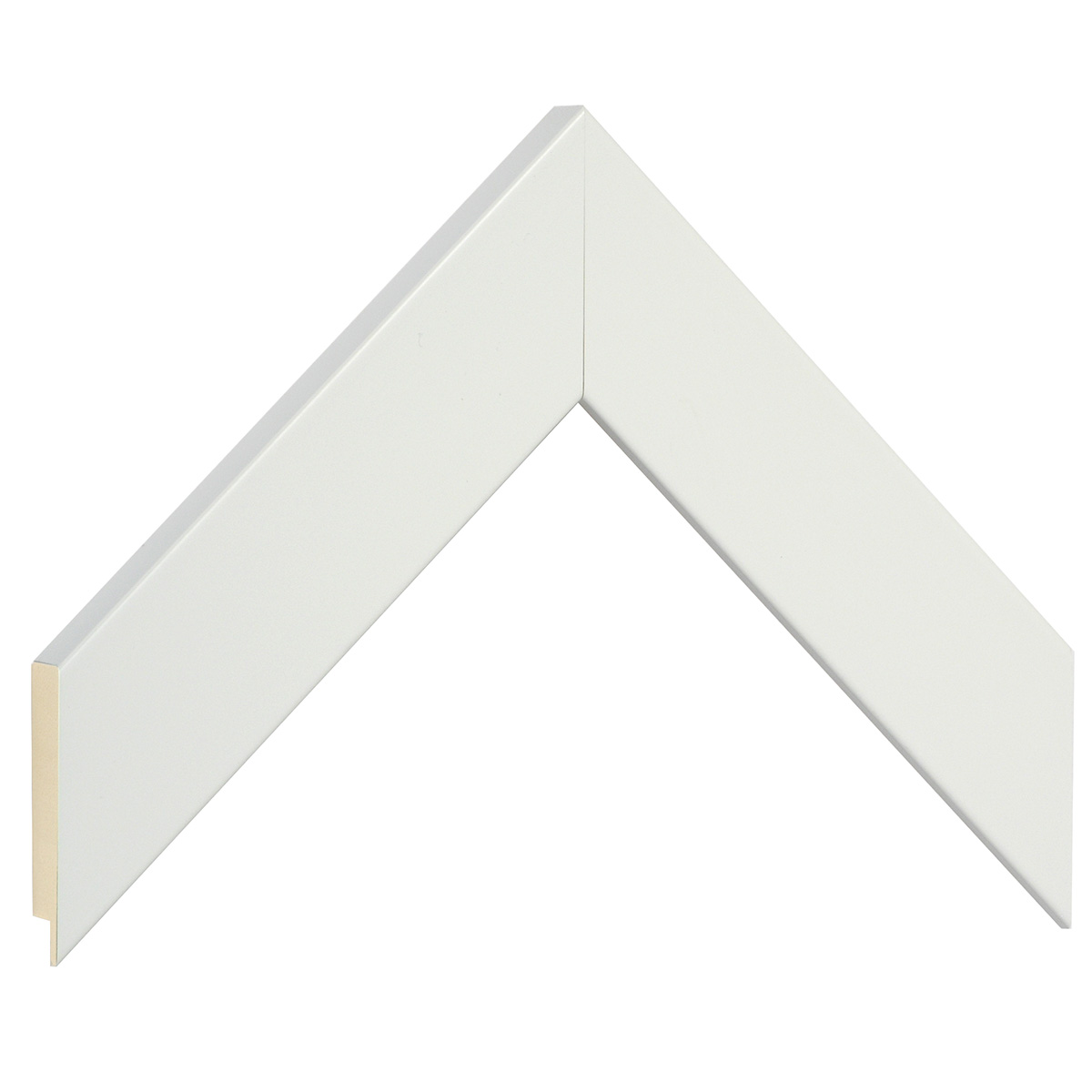 Asta in ayous piatta - Larghezza 40mm Altezza 16 - Bianco opaco - Campione