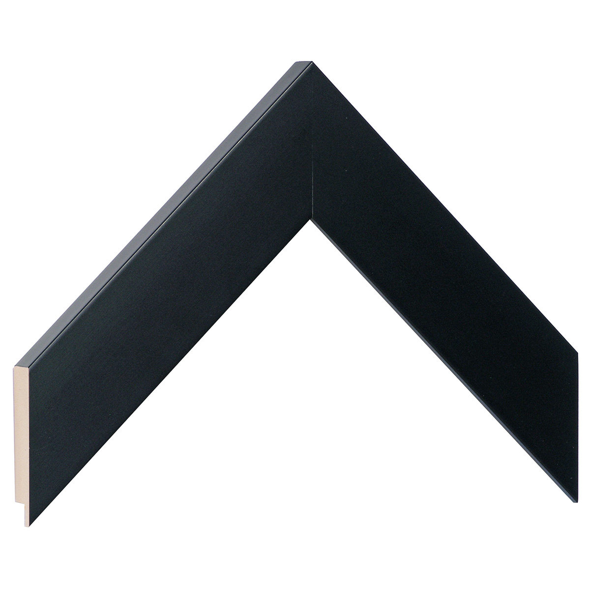 Asta in ayous piatta - Larghezza 40mm Altezza 16 - Nero opaco - Campione