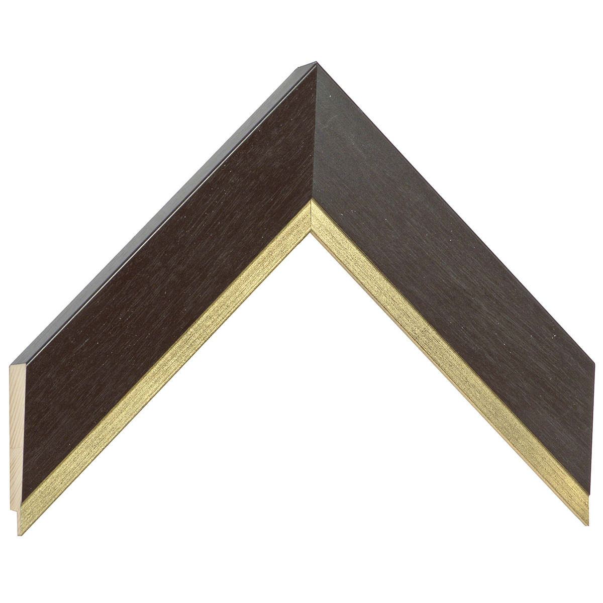 Asta pino giuntato - Larghezza 42mm Altezza 22 - Wenge con filo oro - Campione