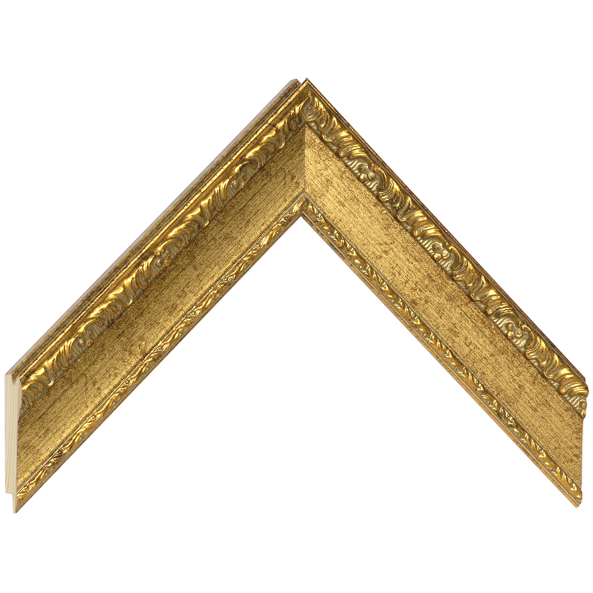 Asta pino giuntato - Larghezza 35mm Altezza 23 - Oro con decorazioni - Campione