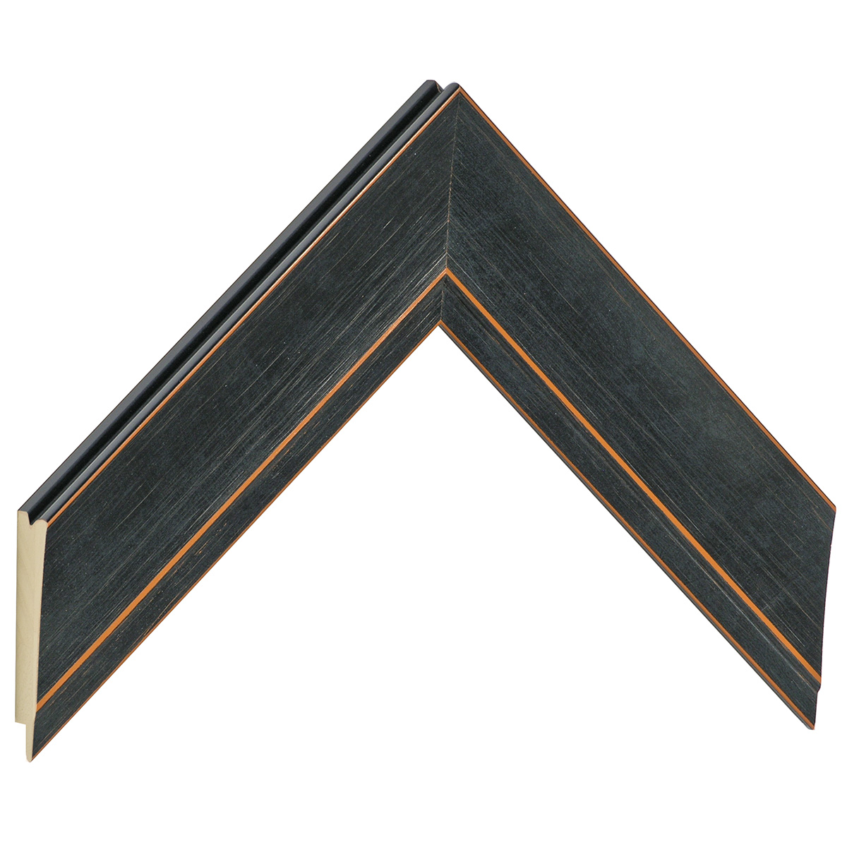 Asta pino giuntato - Larghezza 43mm Altezza 22 - Nera - Campione