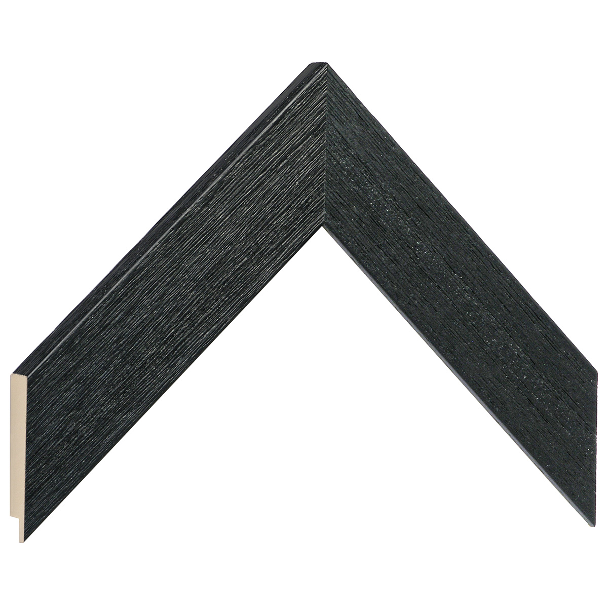 Asta in ayous piatta - Larghezza 40mm Altezza 16 - Nero, poro aperto - Campione