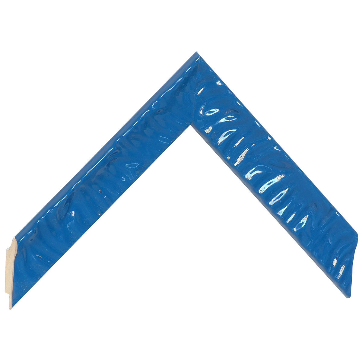 Asta in pino - Larghezza 30mm Altezza 23 - Laccato blu - Campione