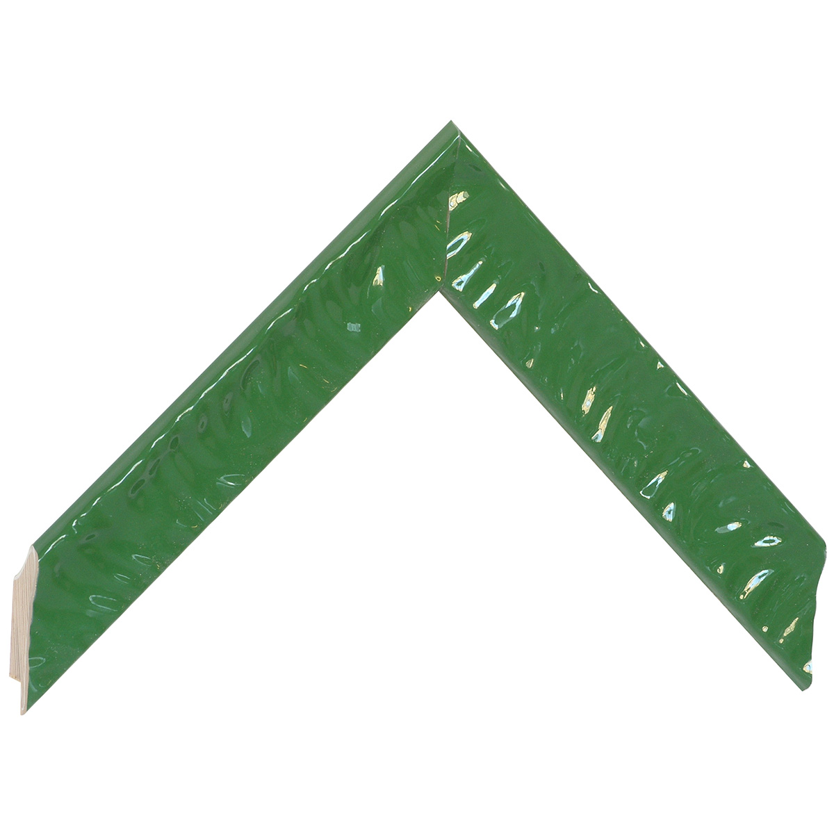 Asta in pino - Larghezza 30mm Altezza 23 - Laccato verde - Campione