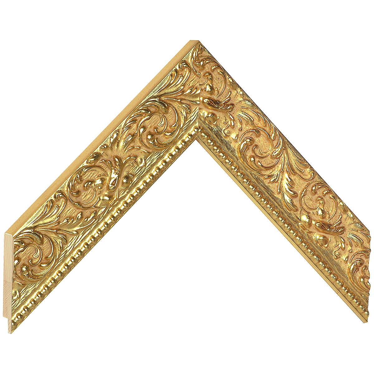 Asta in pino - Larghezza 39mm Altezza 19 - Oro con decorazioni - Campione