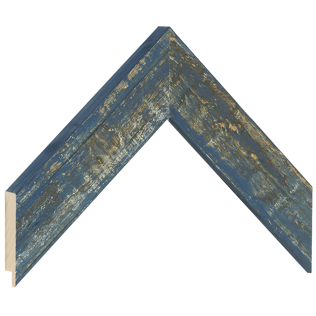 Asta in pino - Larghezza 42mm Altezza 19 - Blu - Campione