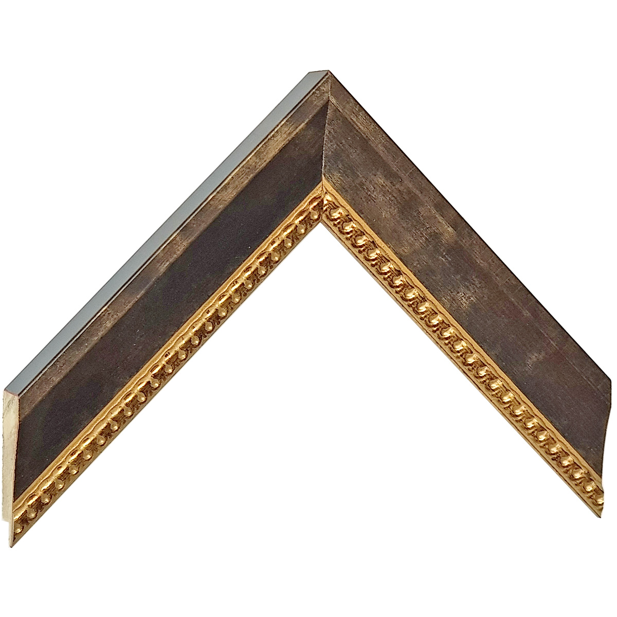 Asta pino giuntato - Larghezza 36mm Altezza 21 - Bruno, filo decorato - Campione
