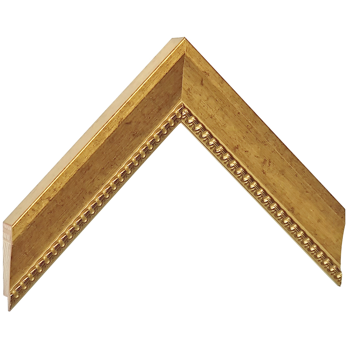 Asta pino giuntato - Larghezza 36mm Altezza 21 - Oro, filo decorato - Campione