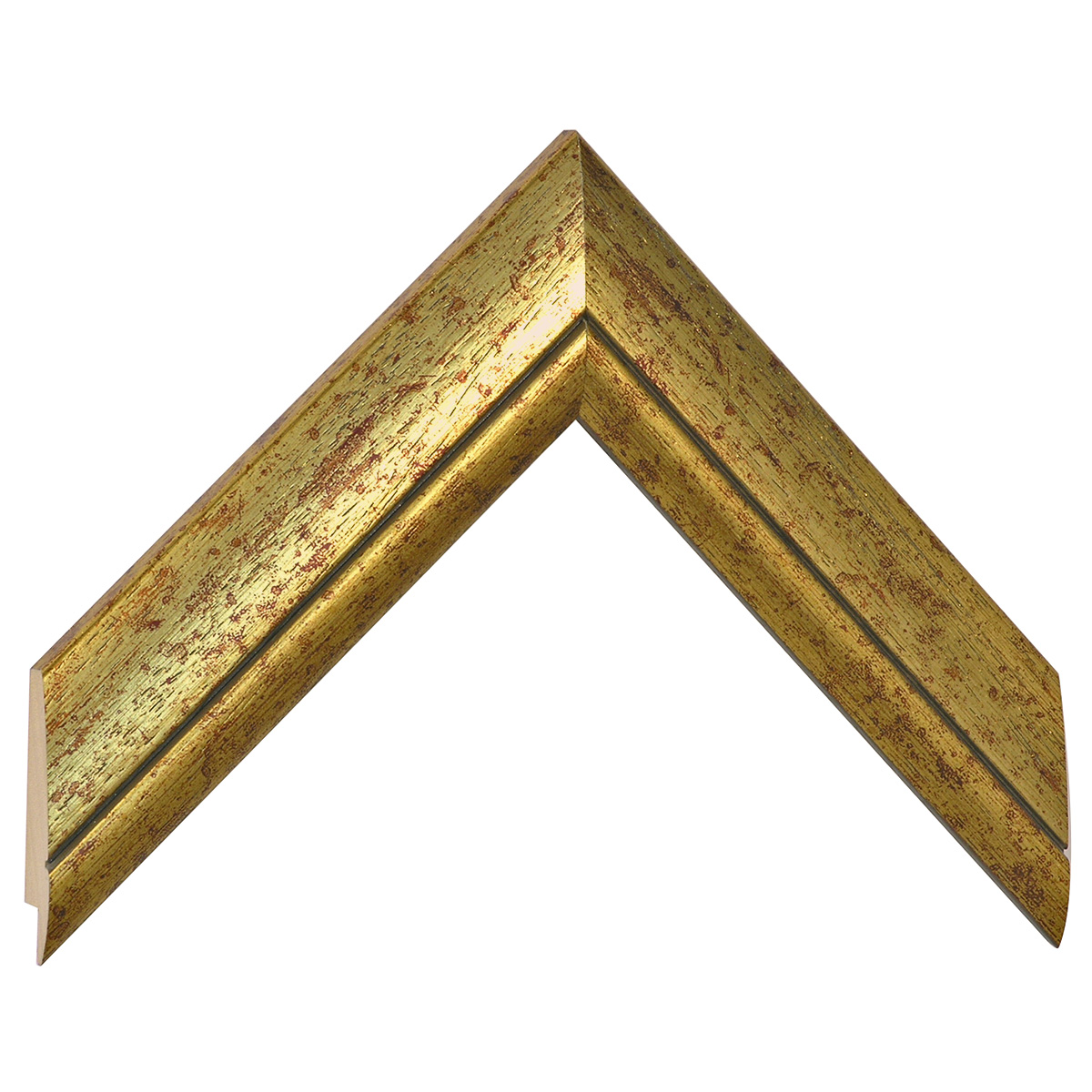 Asta in pino - Larghezza 40mm Altezza 18 - Finitura oro anticato - Campione
