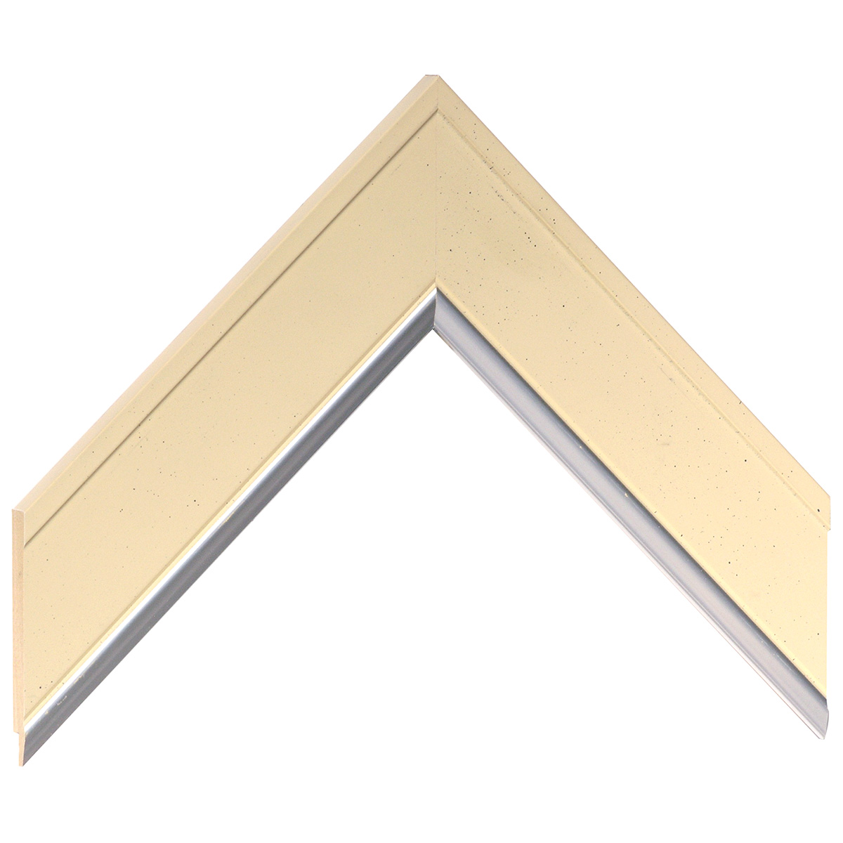 Asta pino giuntato - Larghezza 45mm Altezza 11 - Beige, filo argento - Campione