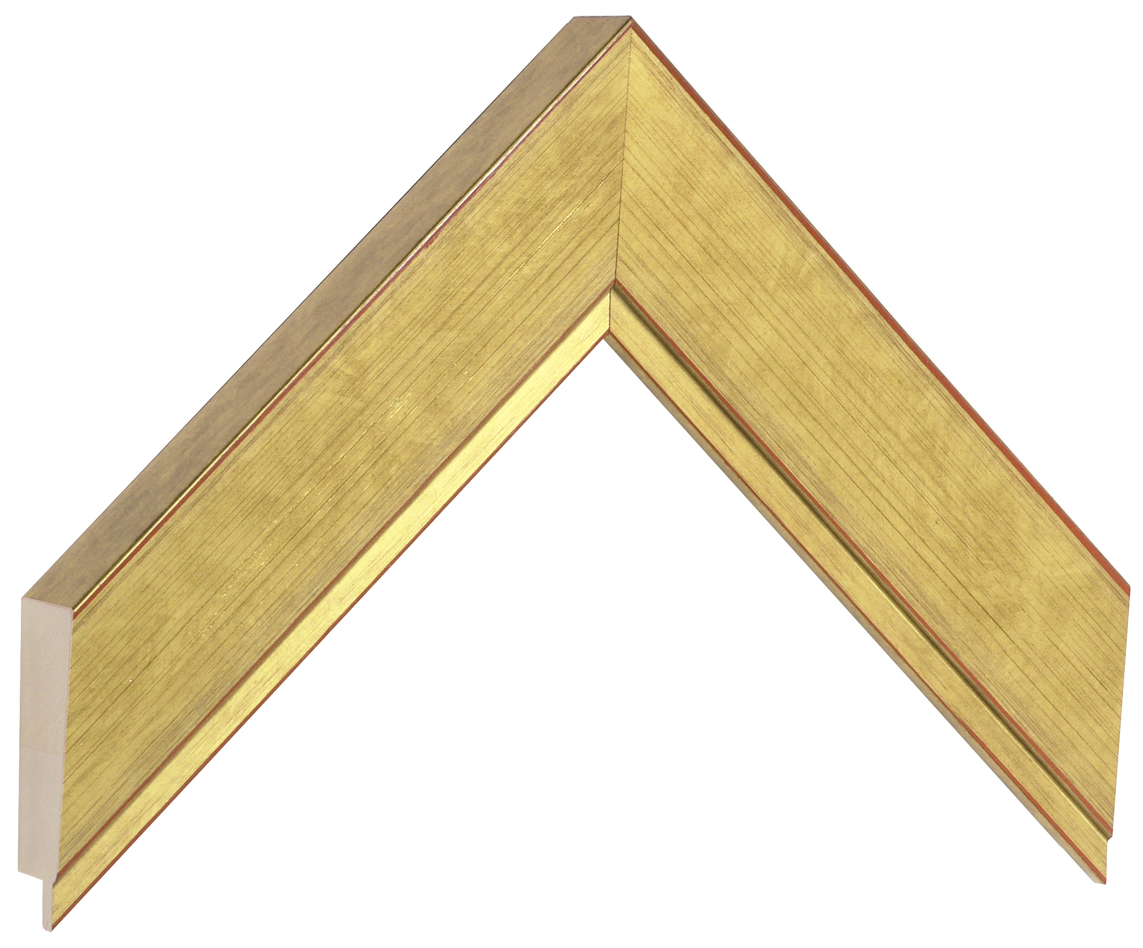 Asta pino giuntato - Larghezza 42mm Altezza 27 - Finitura oro - Campione