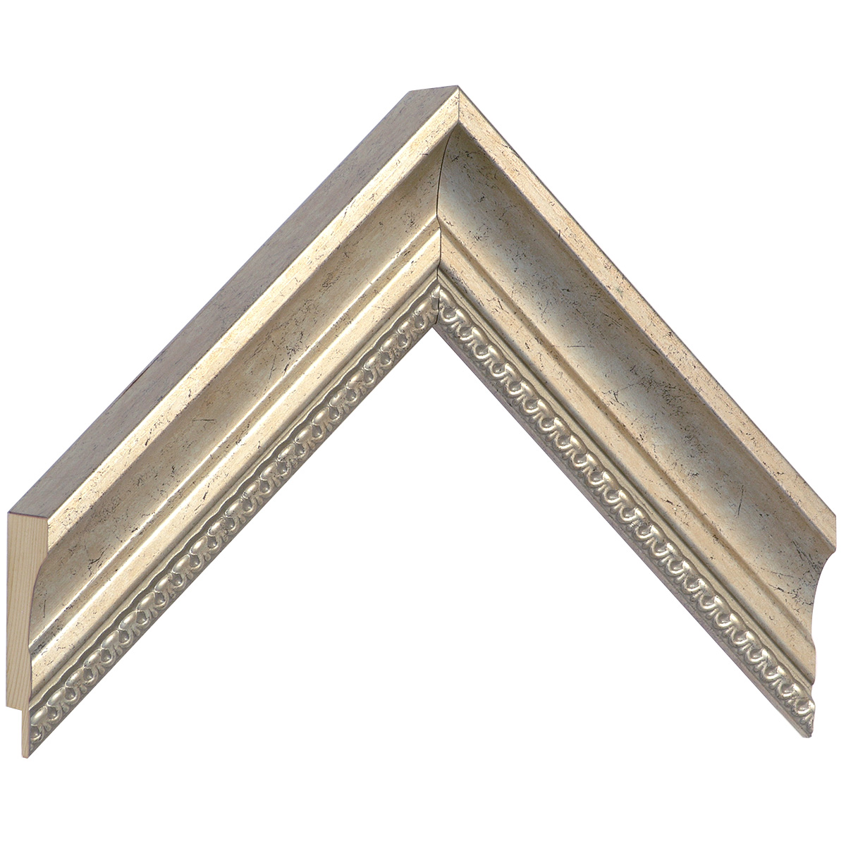 Asta pino giuntato - Larghezza 42mm Altezza 30 - Argento, filo decorato - Campione