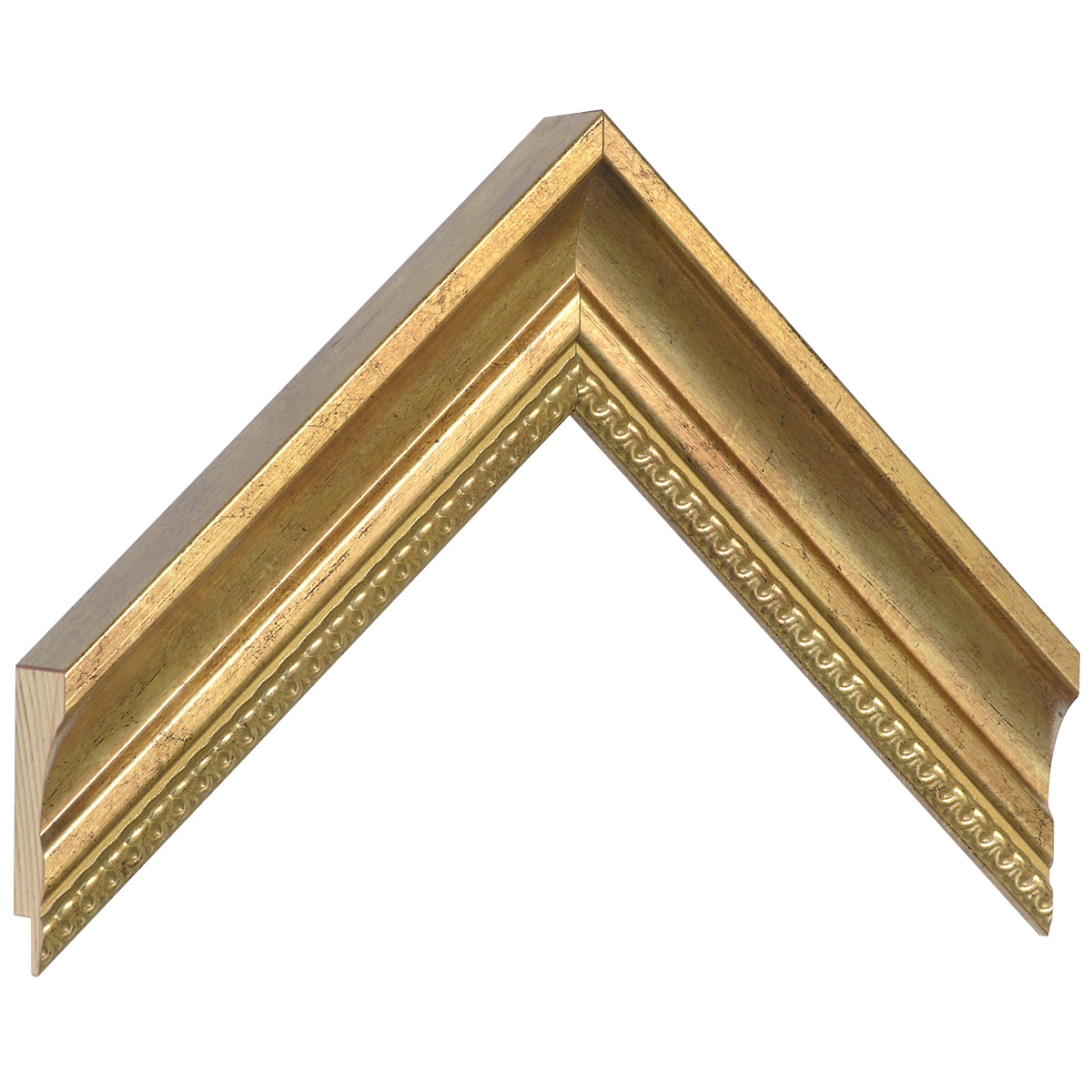 Asta pino giuntato - Larghezza 42mm Altezza 30 - Oro, filo decorato - Campione