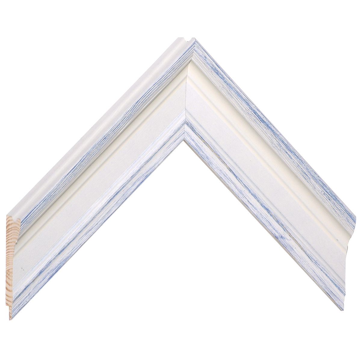 Asta pino giuntato - Larghezza 43mm Altezza 31 - Crema-blu - Campione