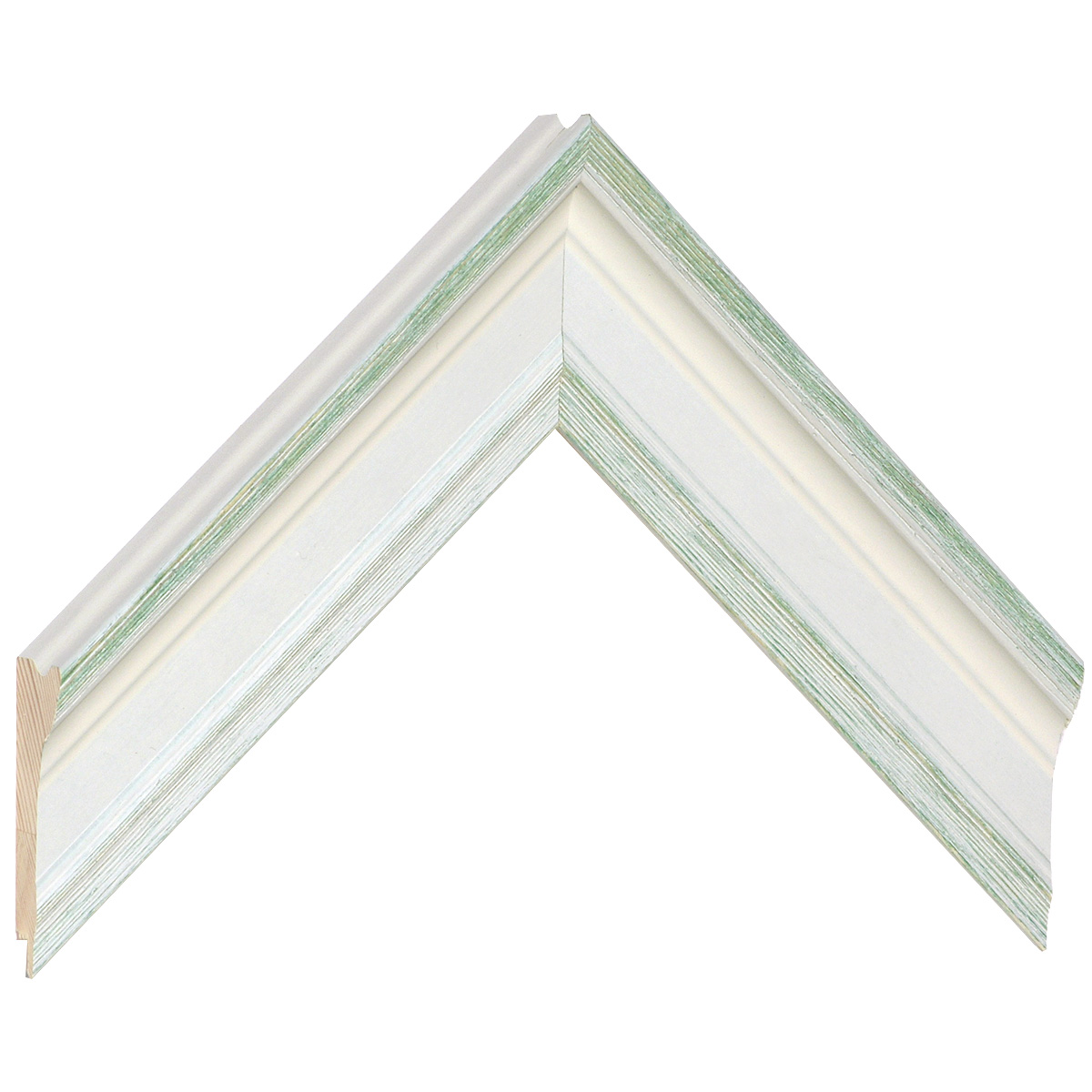 Asta pino giuntato - Larghezza 43mm Altezza 31 - Crema-verde - Campione